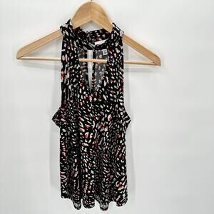 Veronica M Halter Neck Black Blouse // S